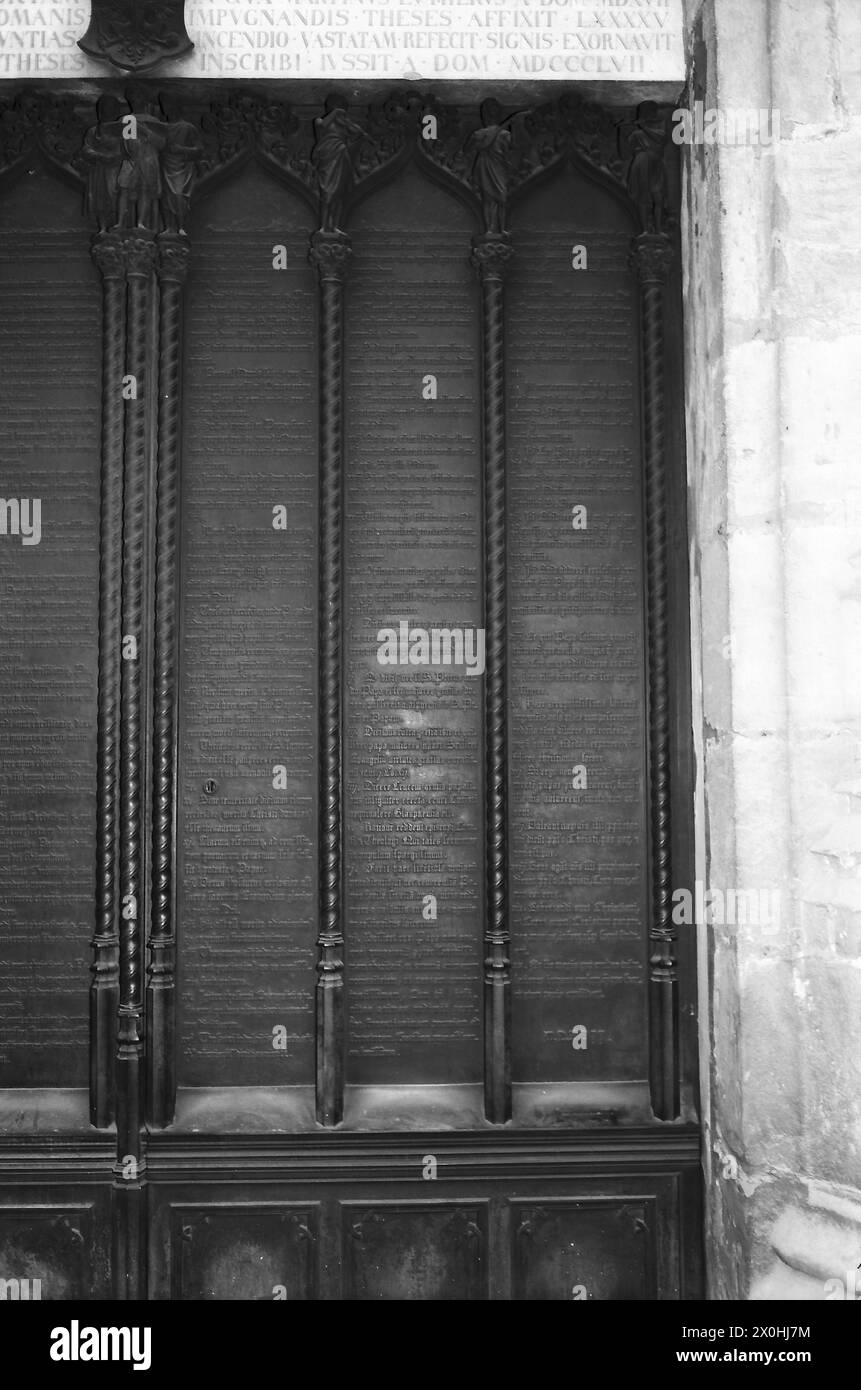 Lutherstadt wittenberg 95 theses Black and White Stock Photos & Images ...