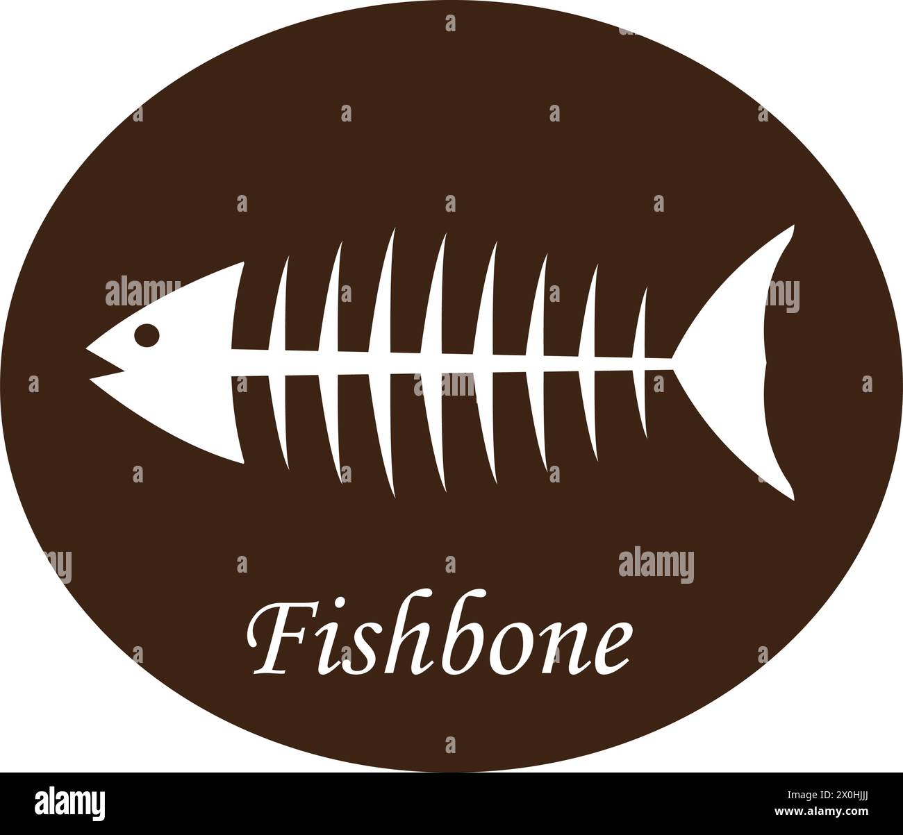 fishbone icon vector illustration symbol design Stock Vector Image ...