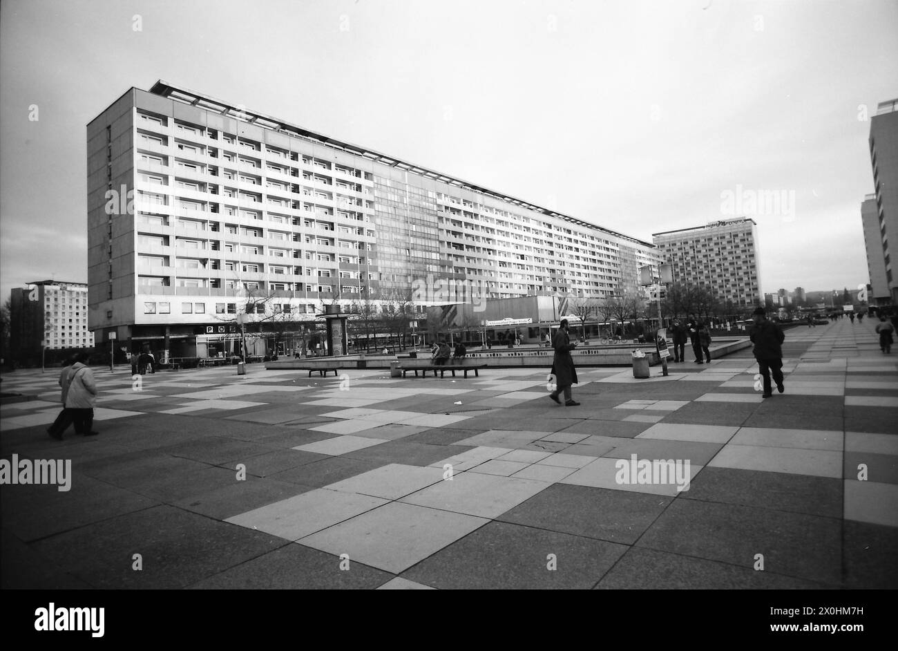 New buildings line the street up to the main station [automated ...