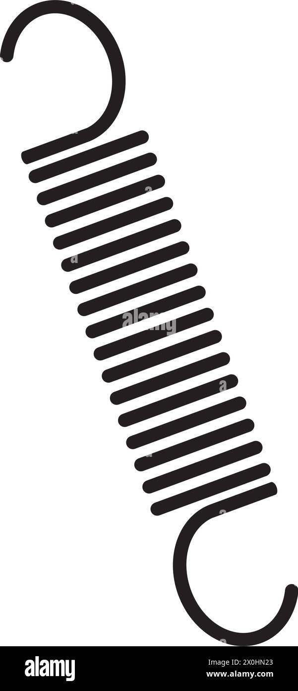 Jump spring icon flat Black and White Stock Photos & Images - Alamy