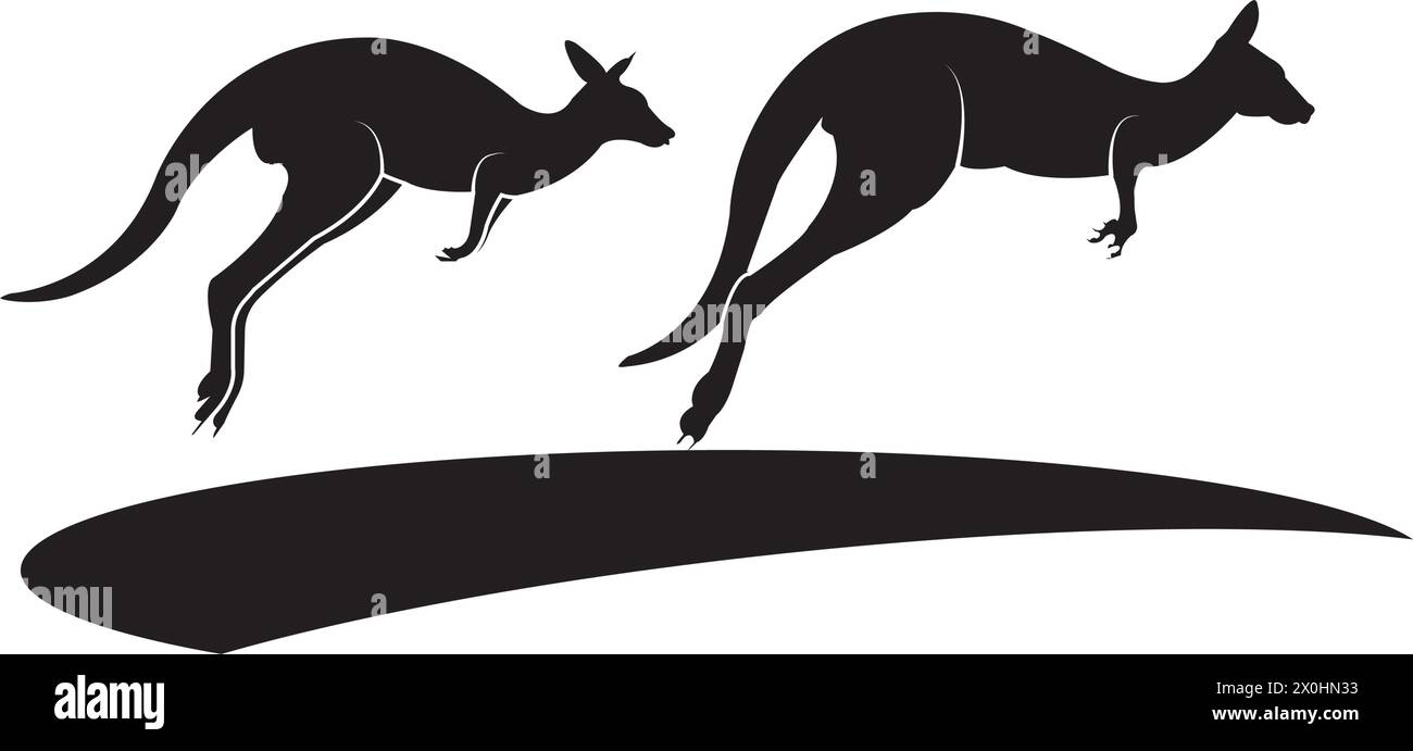 kangaroo icon vector illustration simple design Stock Vector
