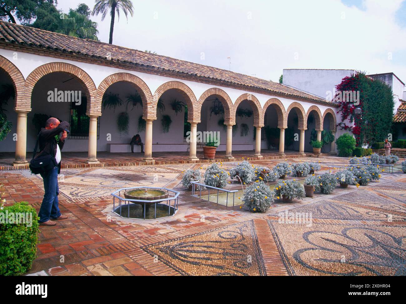 Courtyard. Viana Palace, Cordoba, Andalucia, Spain. Stock Photo