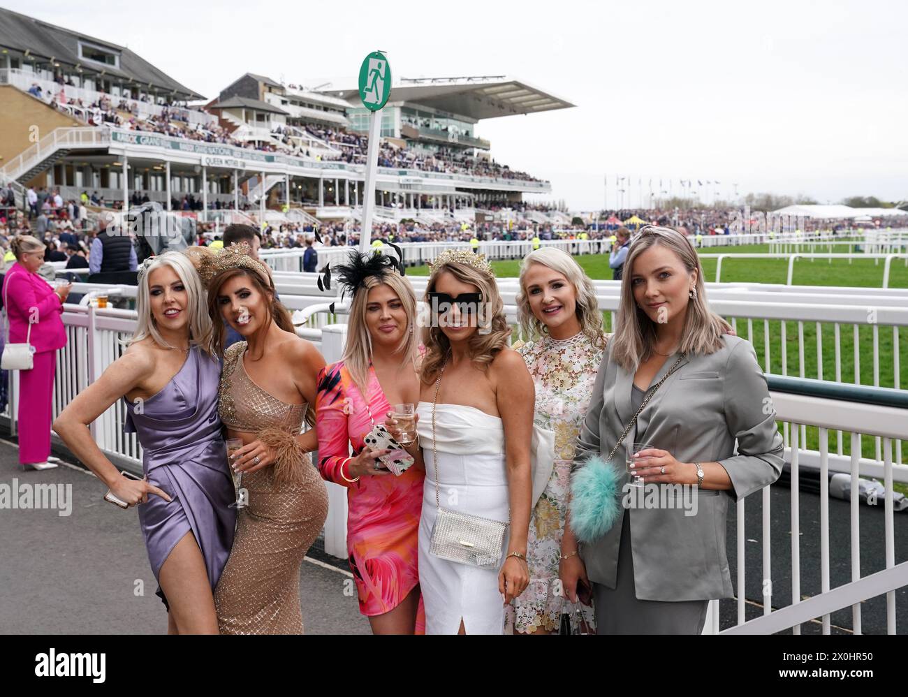 Randox Races Racegoers on day two of the 2024 Randox Grand National Festival at ...