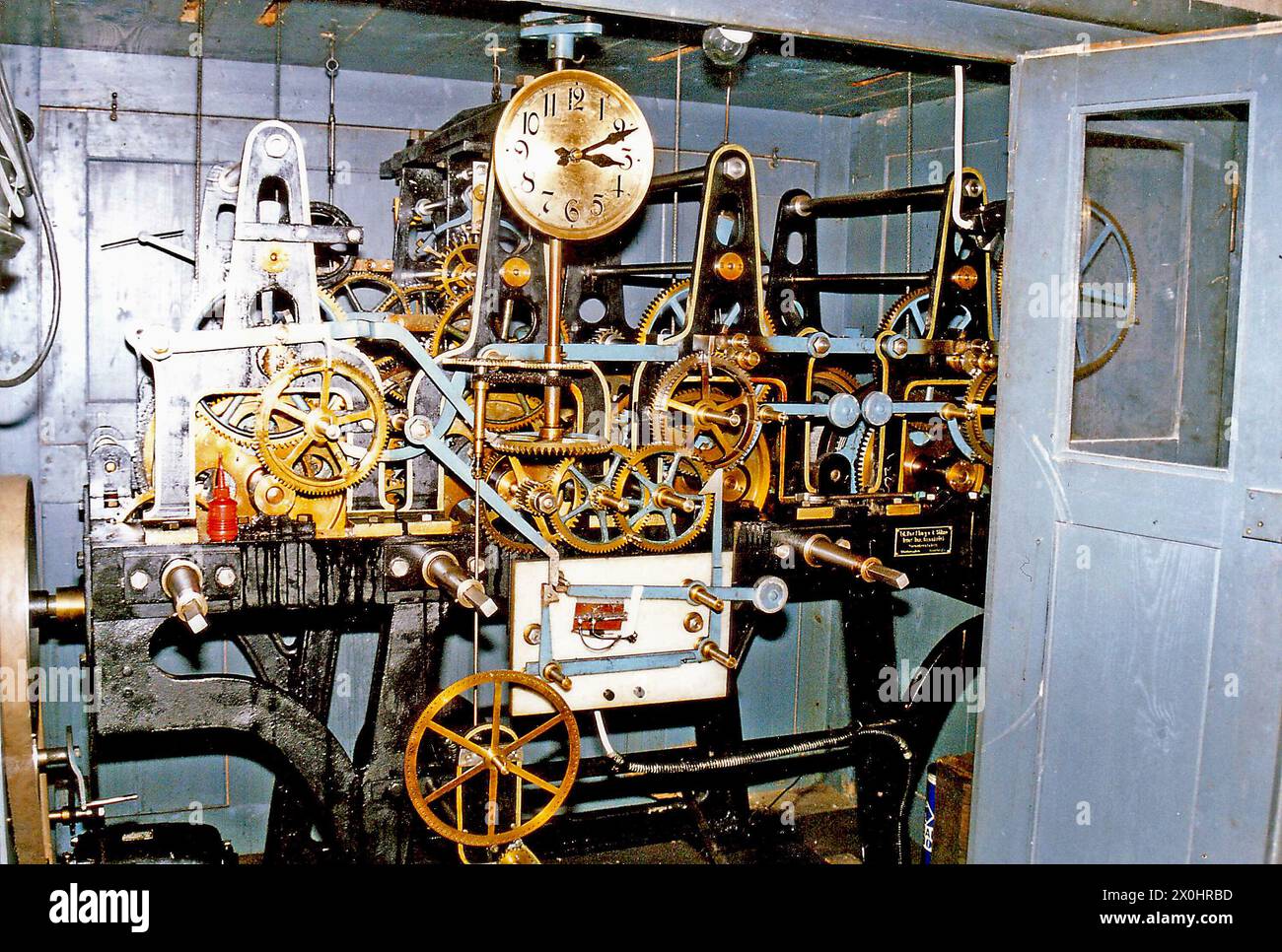 Tower clockwork from St. Andrew's Church [automated translation] Stock ...