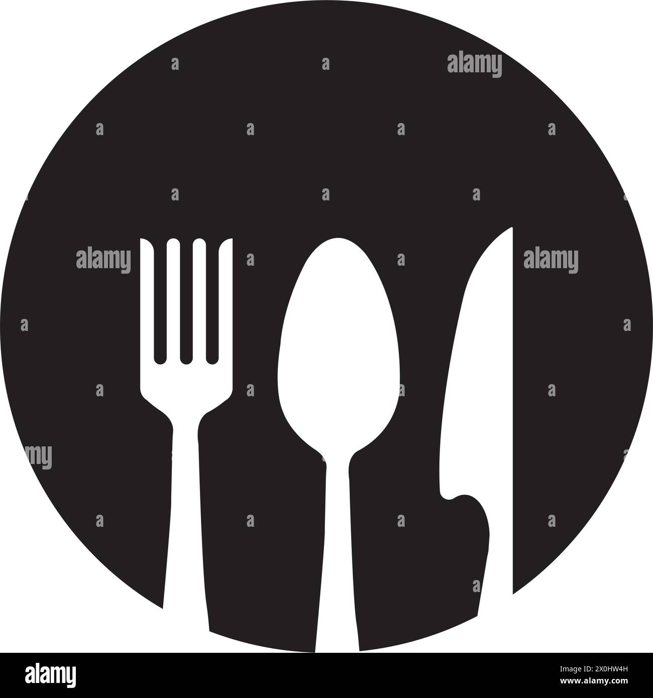 spoon, fork and knife icon vector simple design Stock Vector Image ...