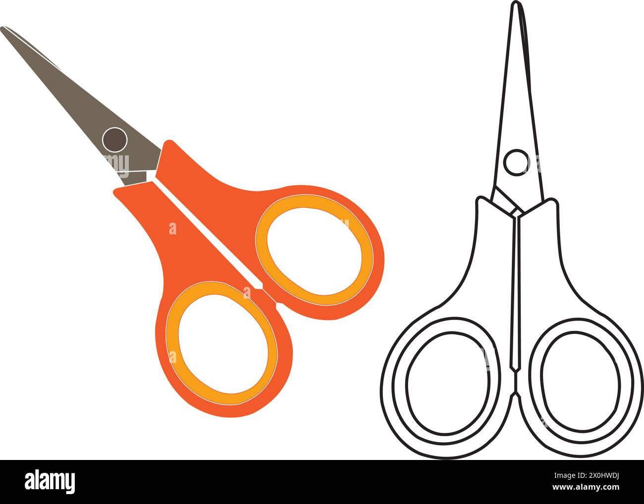 Simple steel scissors hi-res stock photography and images - Alamy