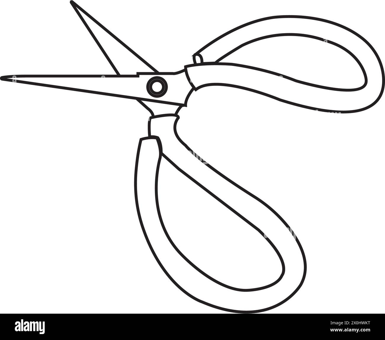 Cartoon scissors Black and White Stock Photos & Images - Alamy