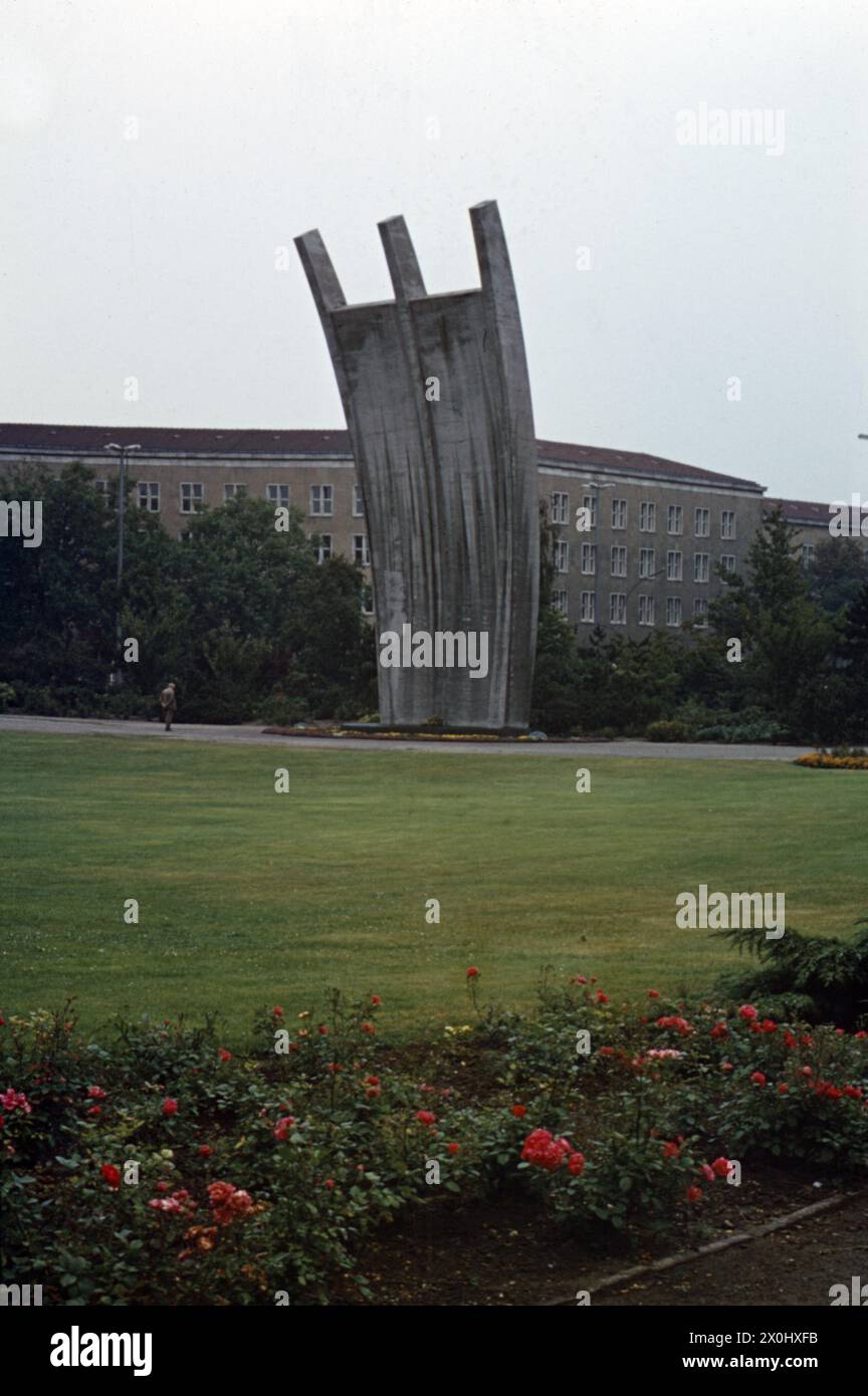 View of the Airlift Memorial in Berlin-Tempelhof. [automated translation] Stock Photo
