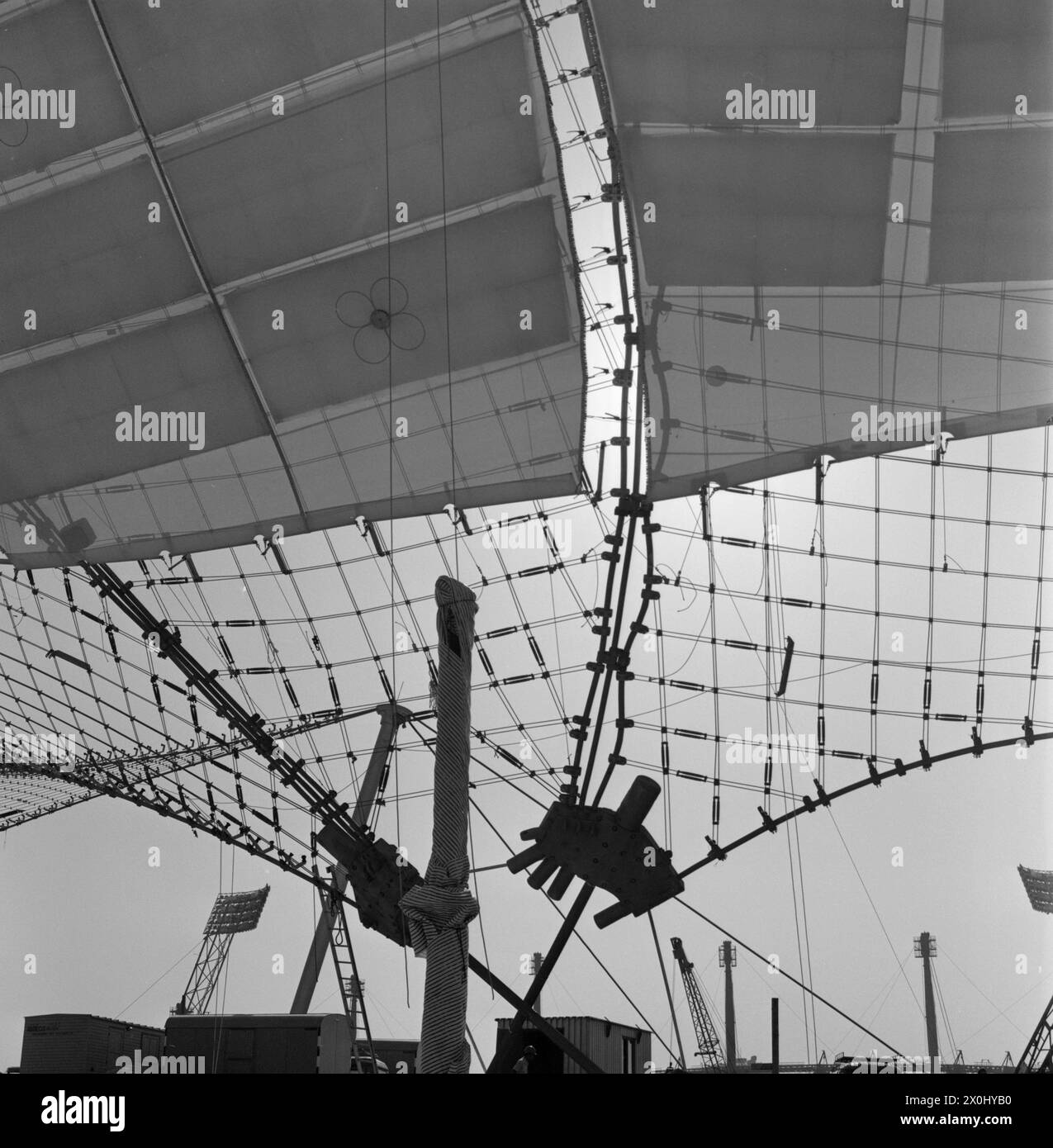View of the tent roof of the Munich Olympic Stadium Stock Photo - Alamy