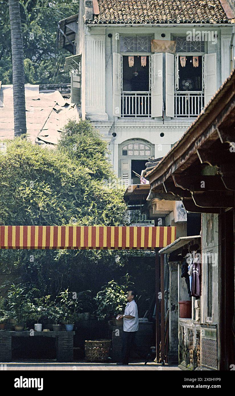Old apartment buildings in Singapore. [automated translation] Stock ...