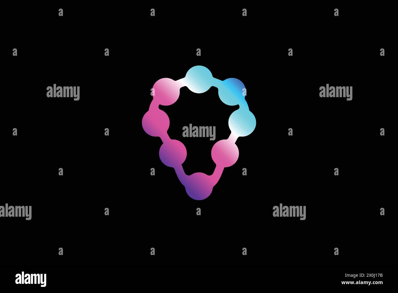 Minimal Awesome Trendy Technology Light Logo Design Stock Vector