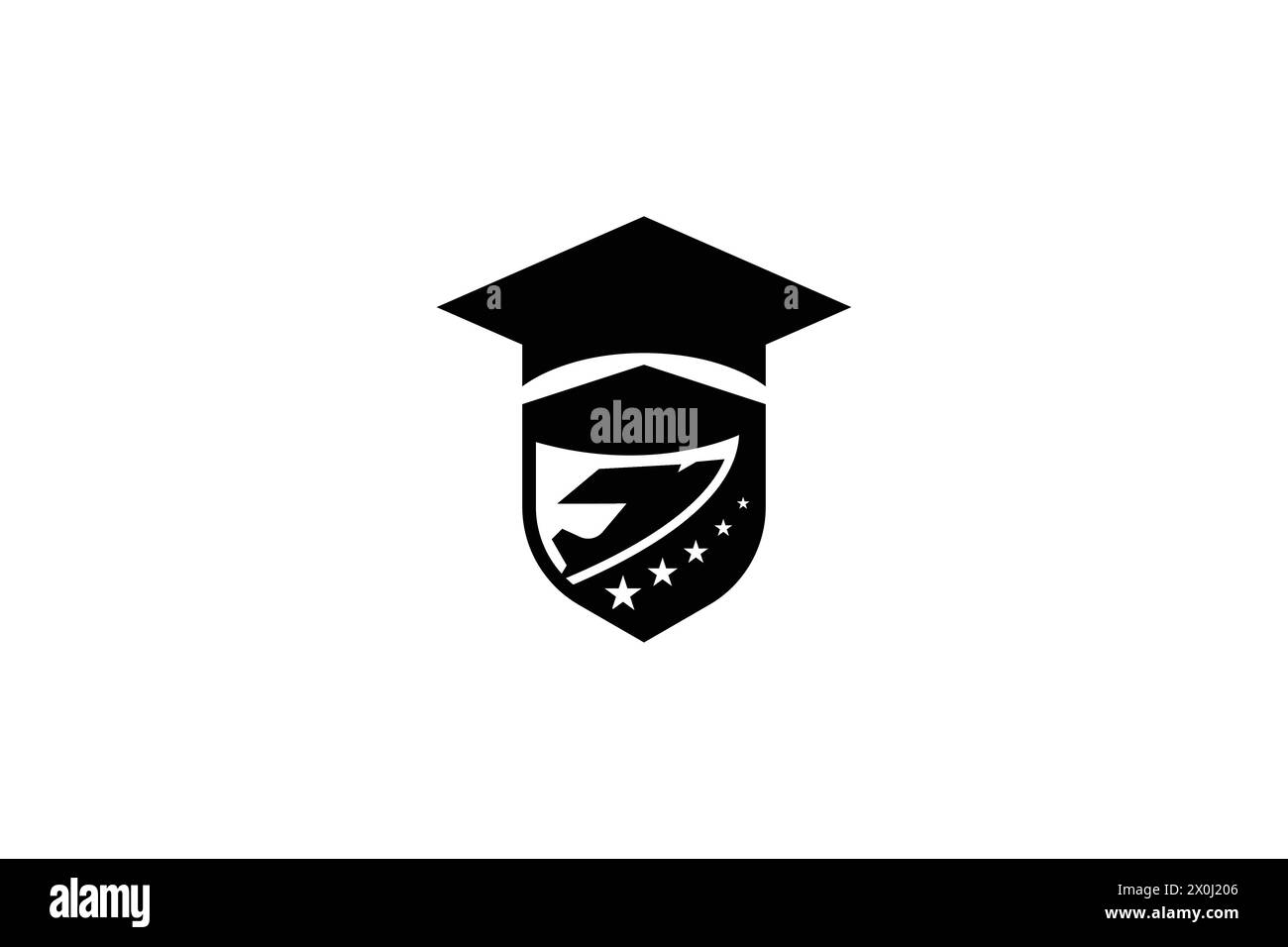 Professional Creative Minimal Flight School icon Logo Design Stock Vector