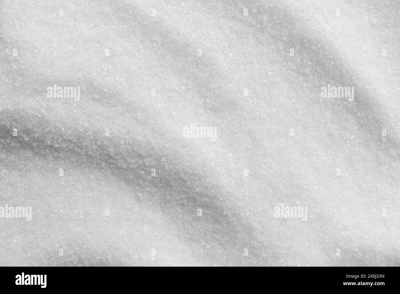 White granulated sugar as background, top view Stock Photo