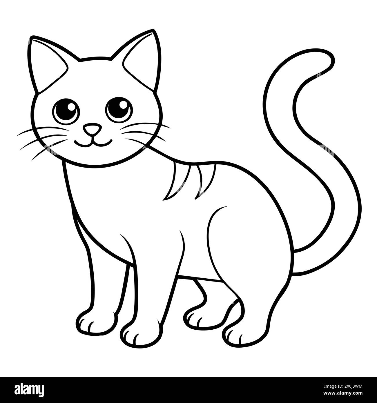 Adorable Cute Cat Illustrations - Perfect for Greeting Cards, Children's Books, and Fashionable Apparel Stock Vector