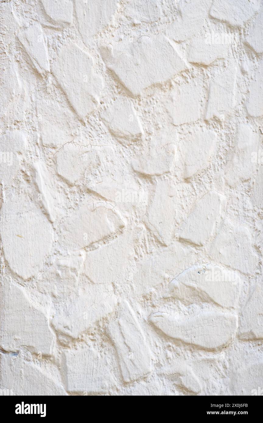 Abstract white texture stonework painted white Stock Photo
