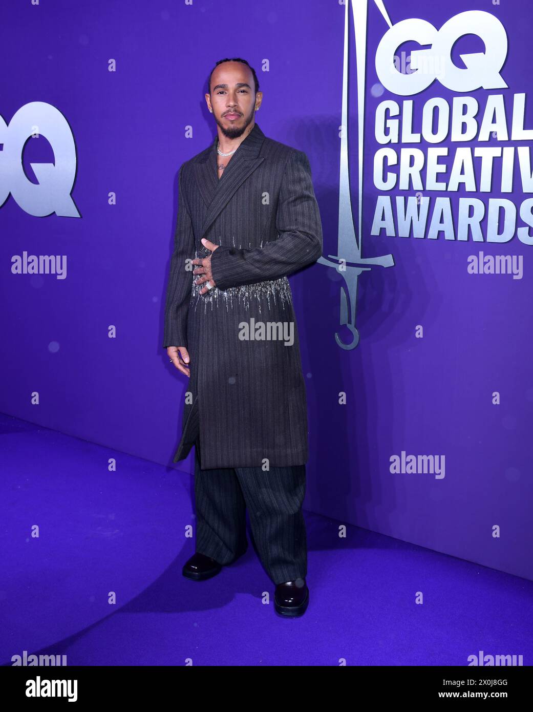 April 11, 2024, New York, New York, USA: Lewis Hamilton attends the 2nd Annual Global Creativity Awards at WSA in New York. (Credit Image: © Photo Image Press via ZUMA Press Wire) EDITORIAL USAGE ONLY! Not for Commercial USAGE! Stock Photo