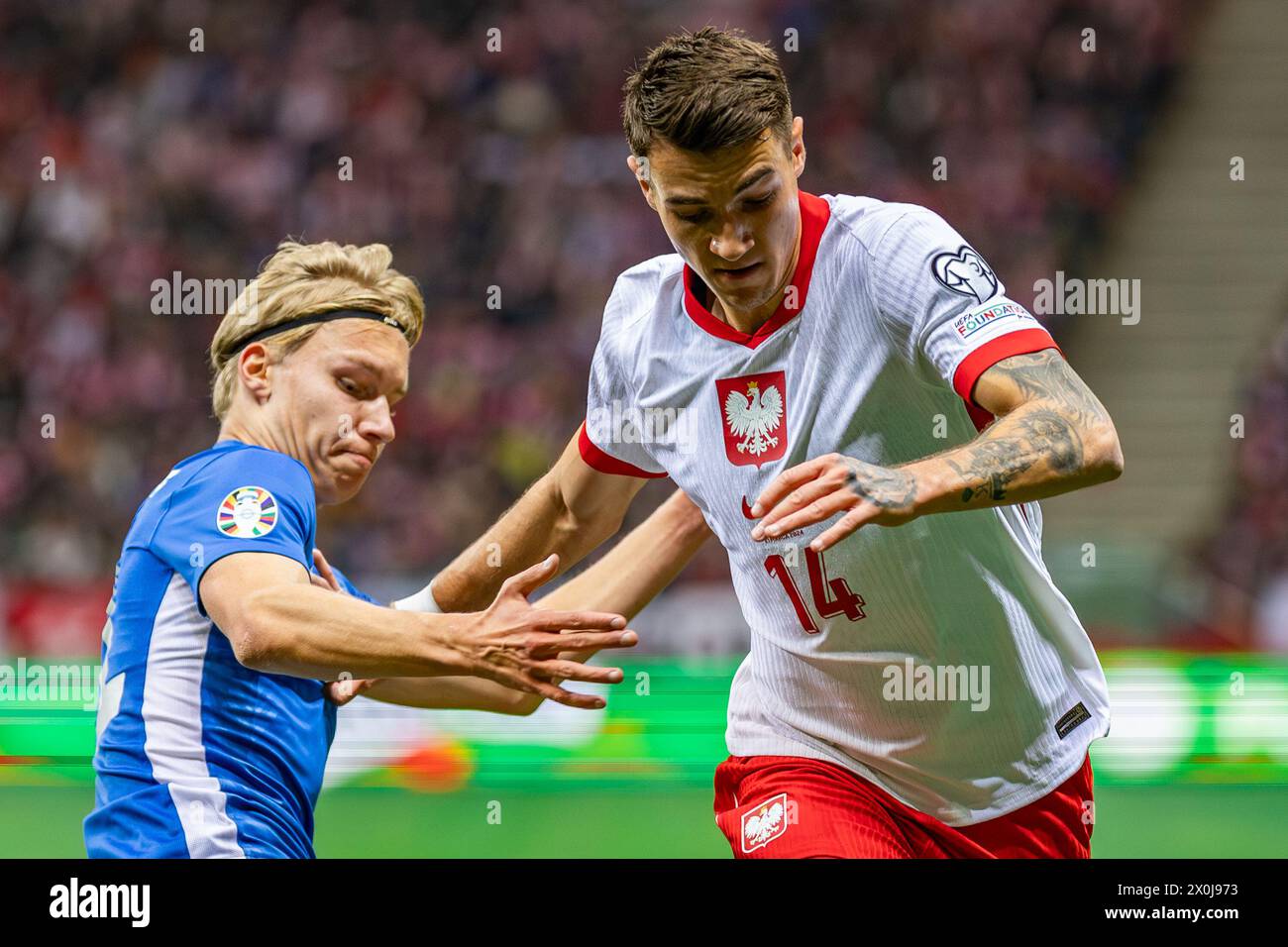 Palumets WARSAW, POLAND - 21 MARCH, 2024: UEFA Euro 2024 qualifying football ...