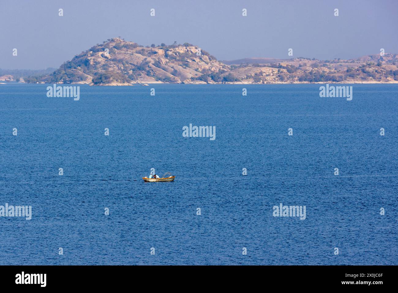 Beautiful View of Jawai Dam - Rajasthan (India) Stock Photo