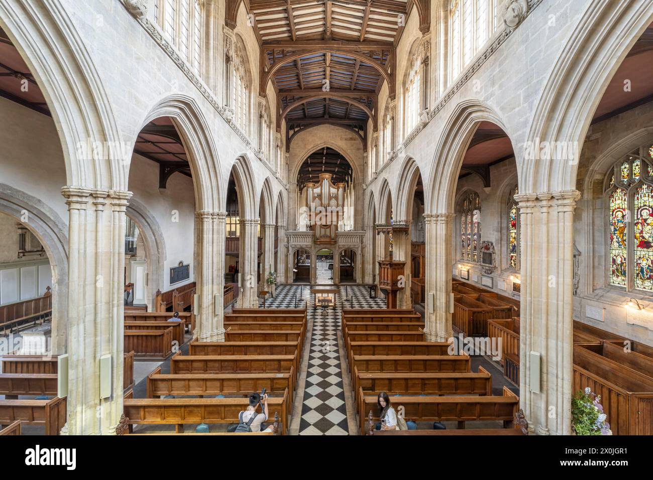 Interior of the university church Church of St Mary the Virgin in Oxford, Oxfordshire, England, Great Britain, Europe Stock Photo