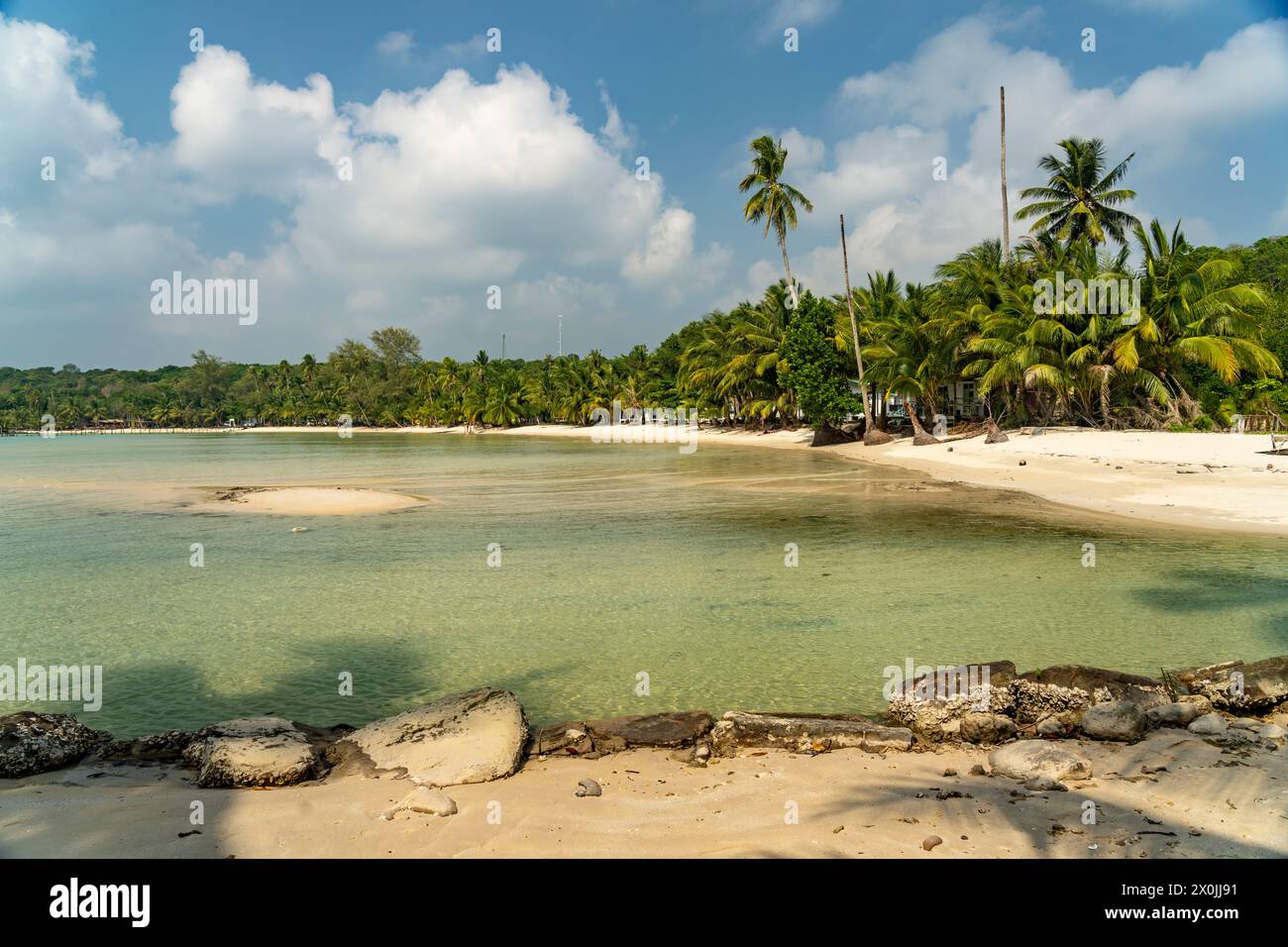 Beach and bay of Bang Bao, Ko Kut Island or Koh Kood in the Gulf of Thailand, Asia Stock Photo