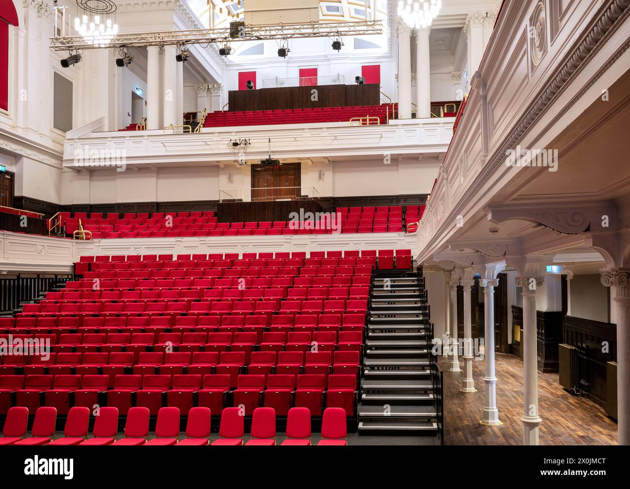 Seating and ornate features of the theatre auditorium in the newly ...