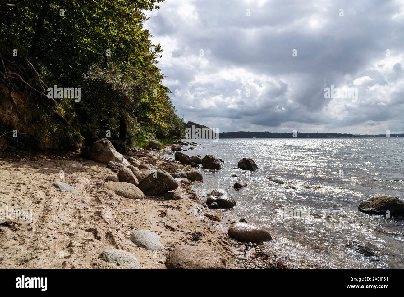 Walk in August in the spring valley in Glücksburg on the Baltic Sea ...