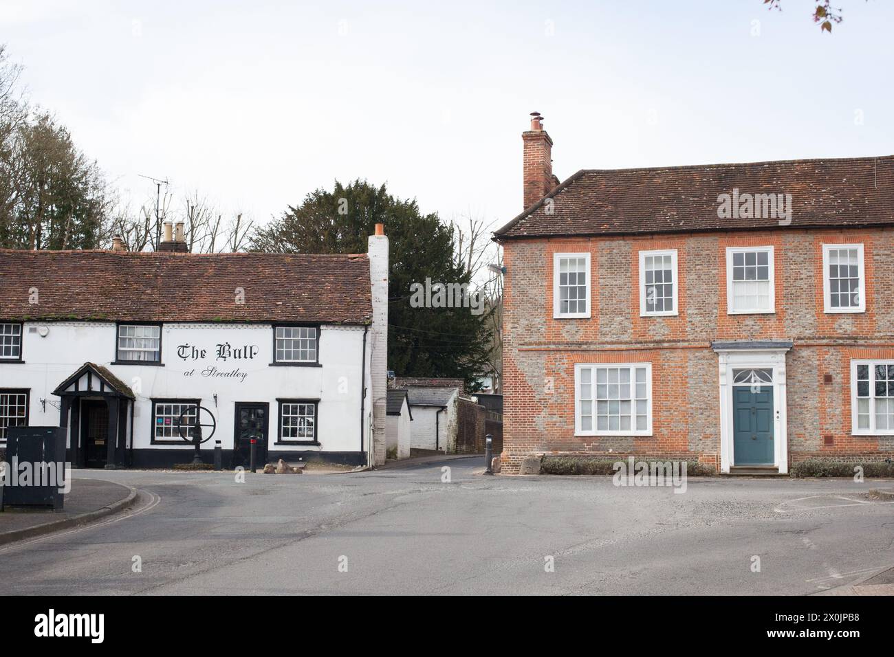 Houses in Streatley, Berkshire in the United Kingdom Stock Photo