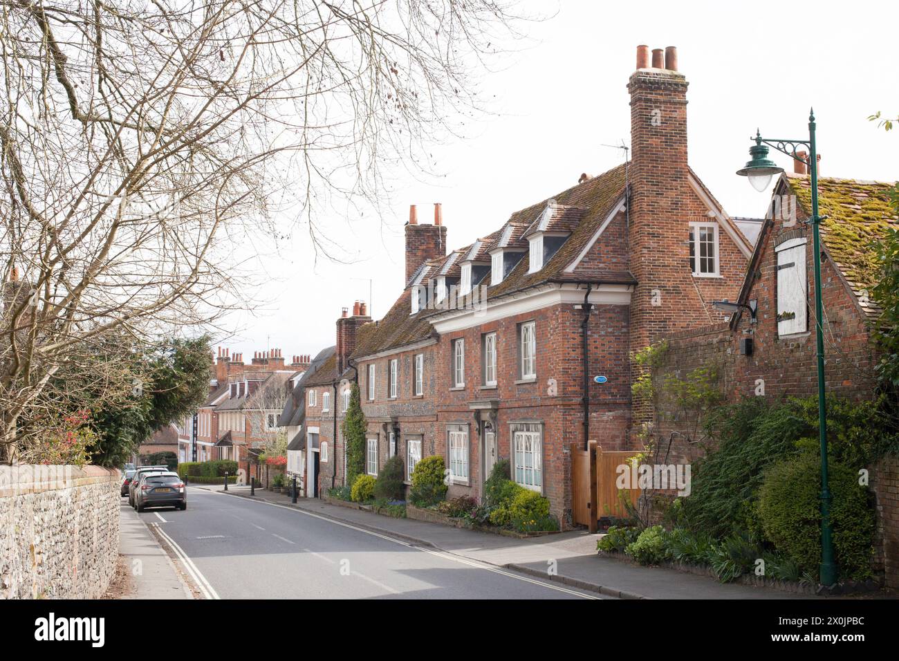 Houses in Streatley, Berkshire in the United Kingdom Stock Photo