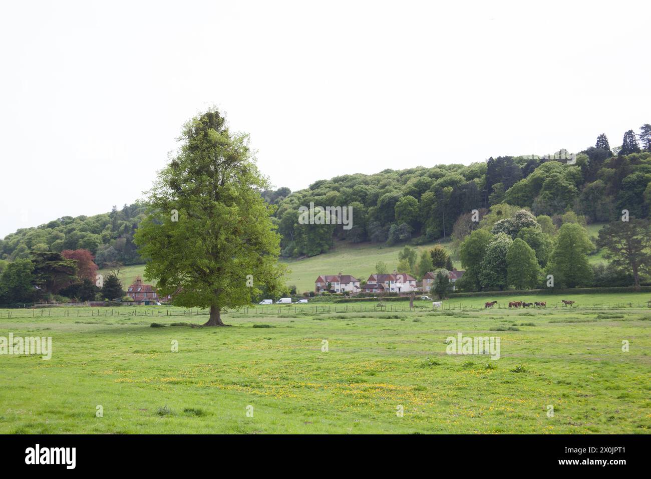 Views of the village of Hambleden, Buckinghamshire in the United Kingdom Stock Photo