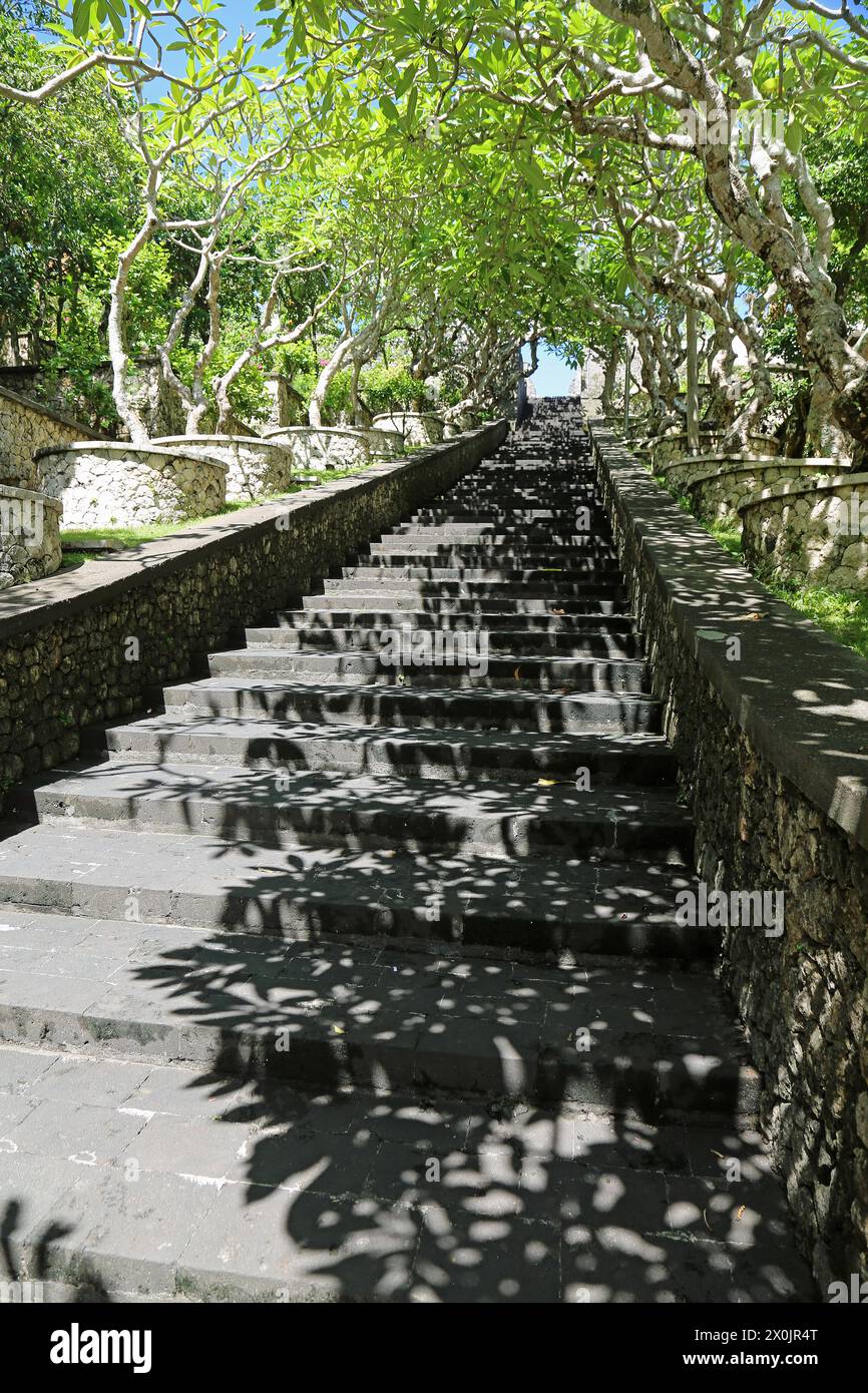 Steps to Pura Luhur Uluwatu vertical, Bali Stock Photo