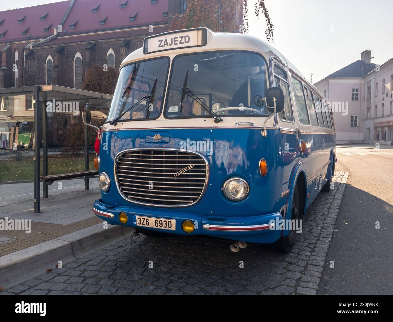 OPAVA, CZECH REPUBLIC - NOVEMBER 11, 2018: Czech Skoda 706 RTO MEX vintage bus in Opava Stock Photo