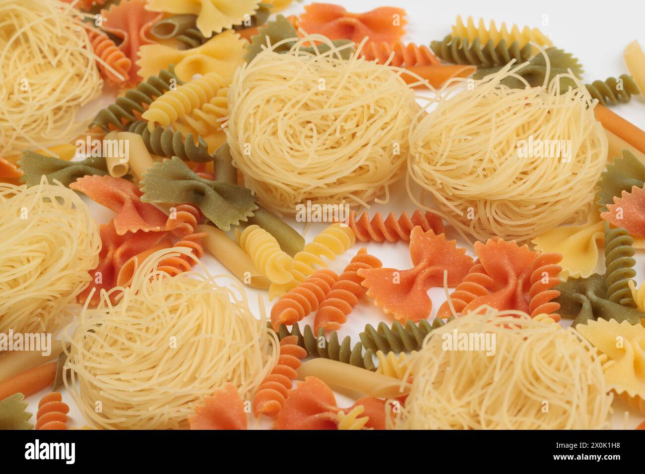 Tricolore pasta twist hi-res stock photography and images - Alamy