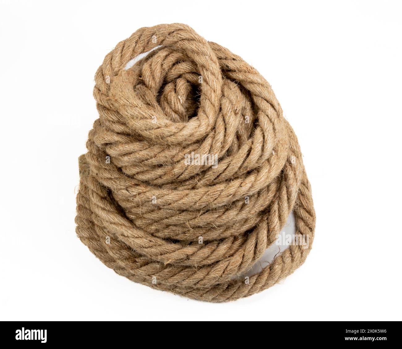 Pise Rope Closeup of a pile of rope isolated on white background Stock Photo - Alamy