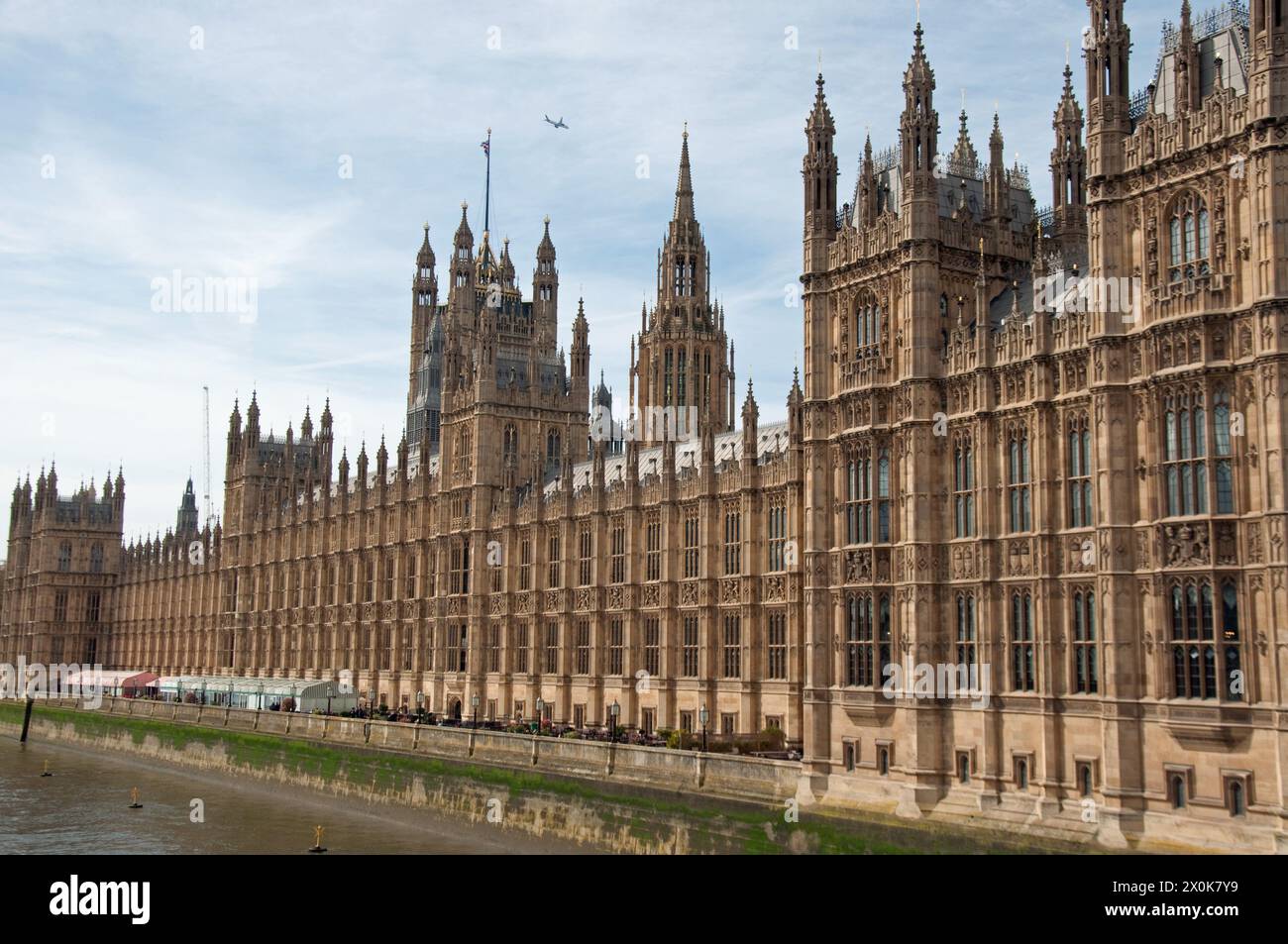 View of the Houses of Parliament from Westminster Bridge; Westminster, London, UK Stock Photo