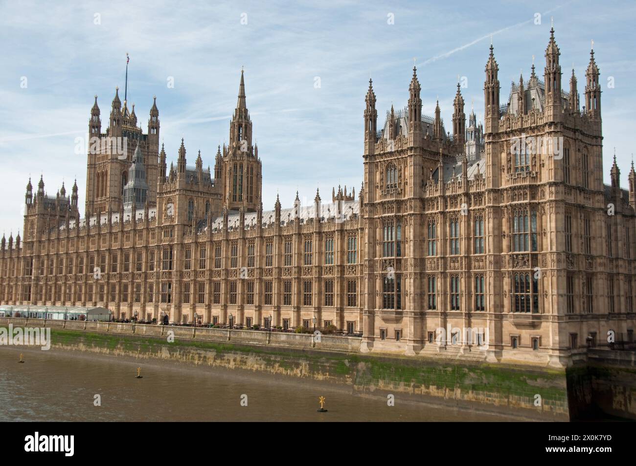 View of the Houses of Parliament from Westminster Bridge; Westminster, London, UK Stock Photo