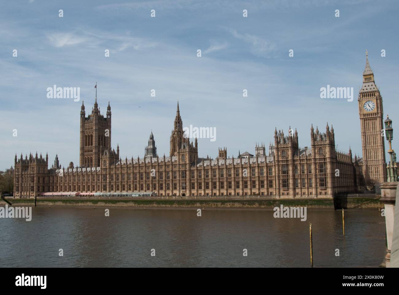 The Houses of Parliament from the Westminster Bridge, Westmisnter, London, UK Stock Photo