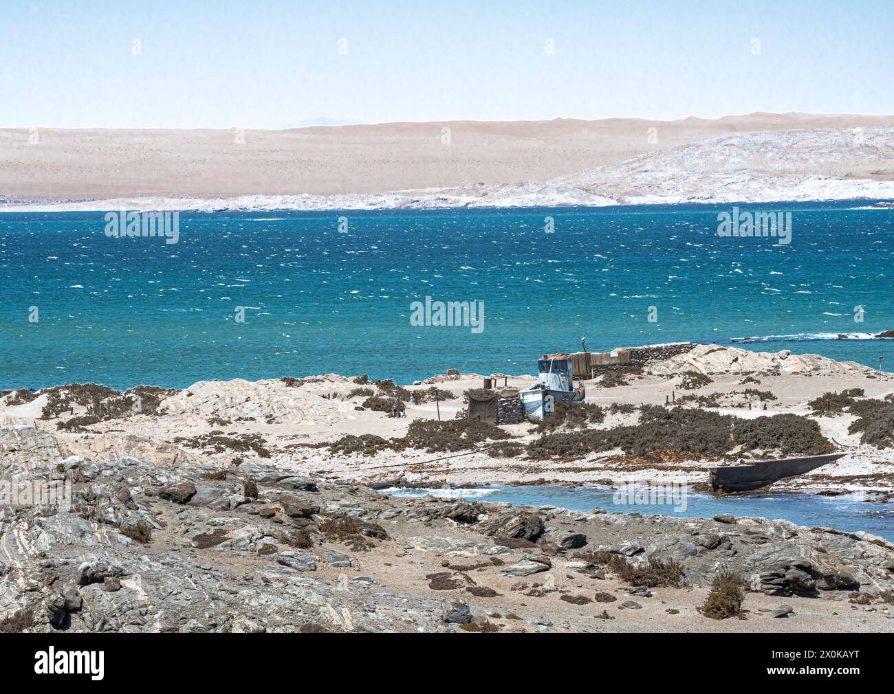 Diaz Point, a spur of the Lüderitz Peninsula near the town of Lüderitz in Namibia Stock Photo