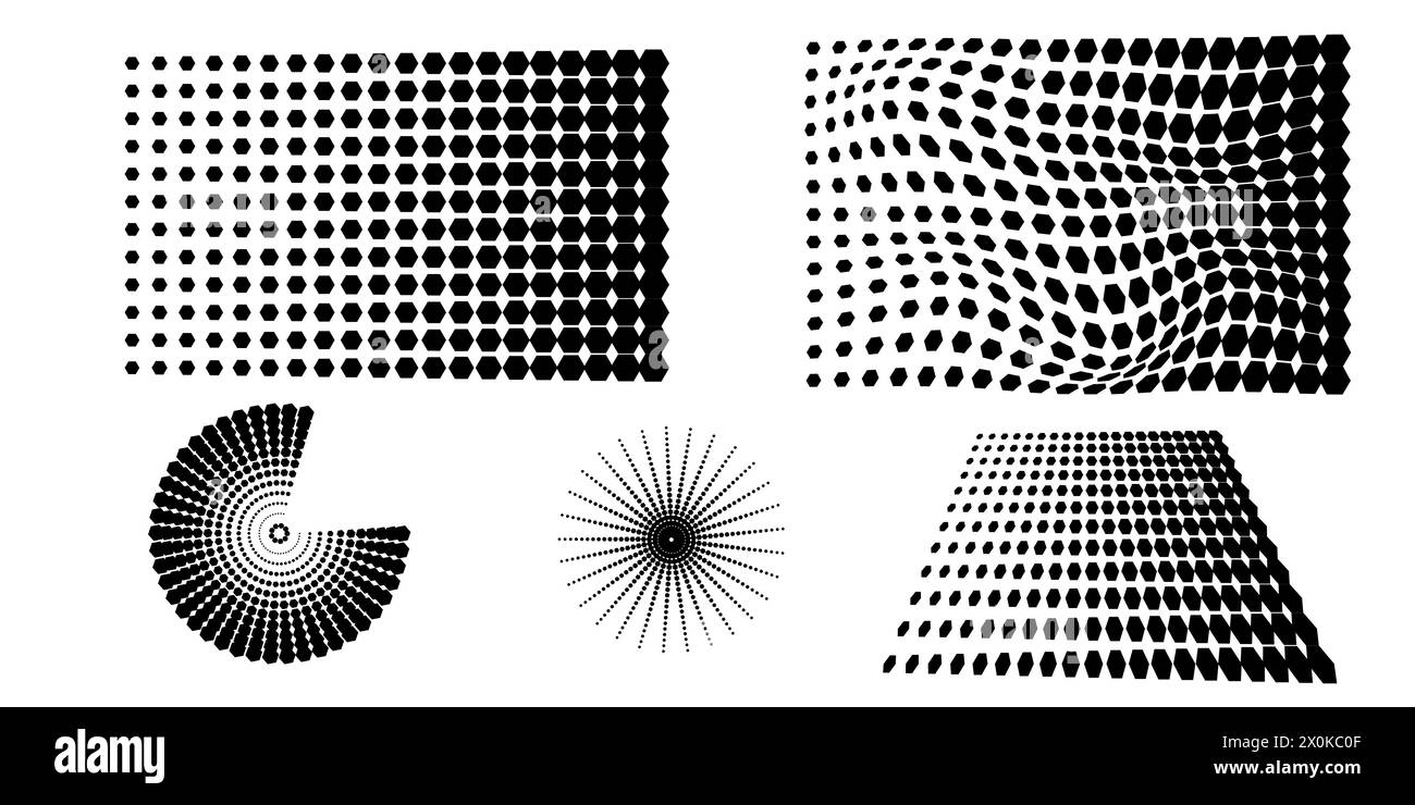 Round Form Layout Set of halftone backgrounds and round forms Stock Vector Image & Art ...