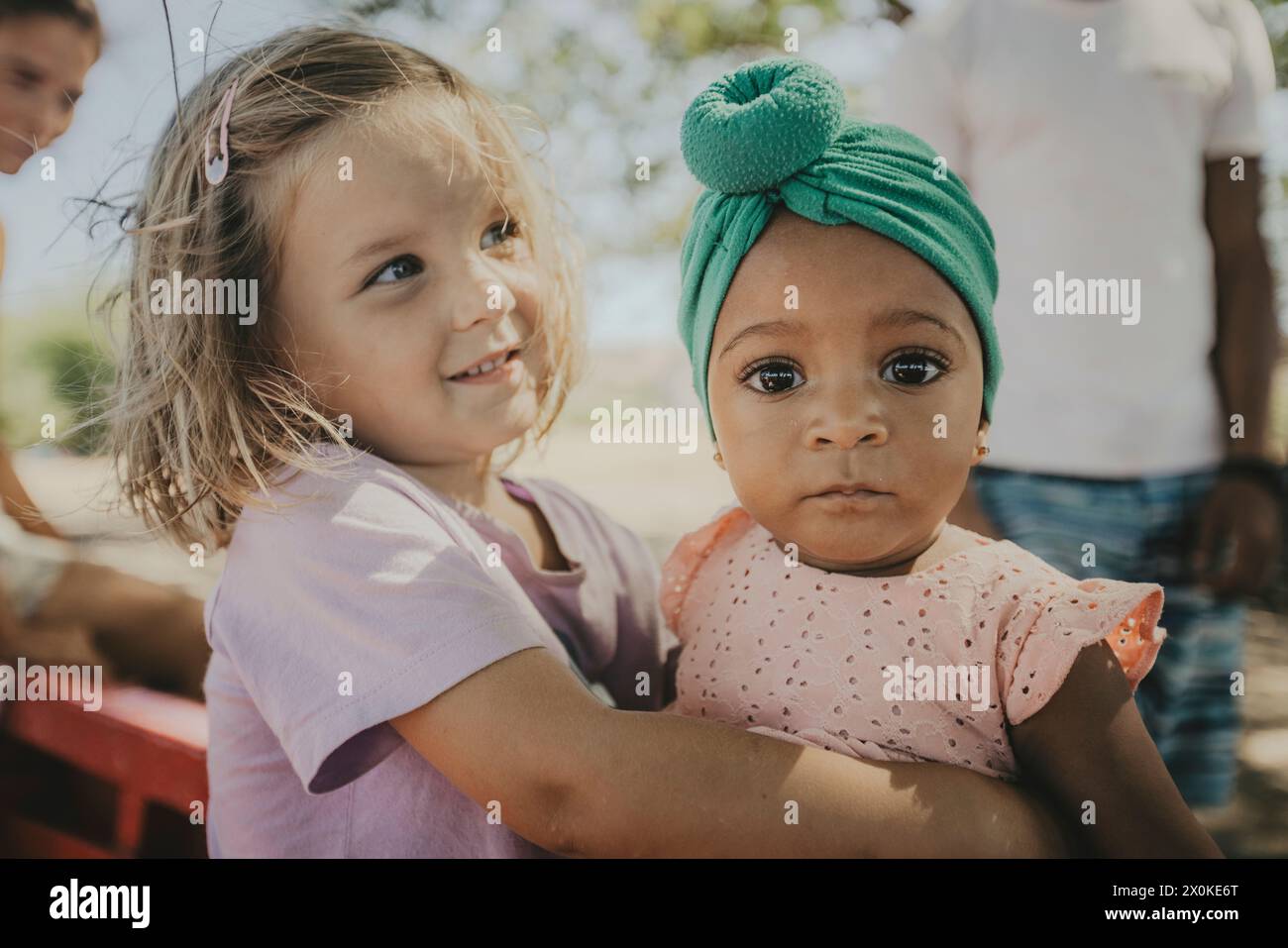 Family time-out in West Africa, Santiago, Tarrafal Stock Photo - Alamy