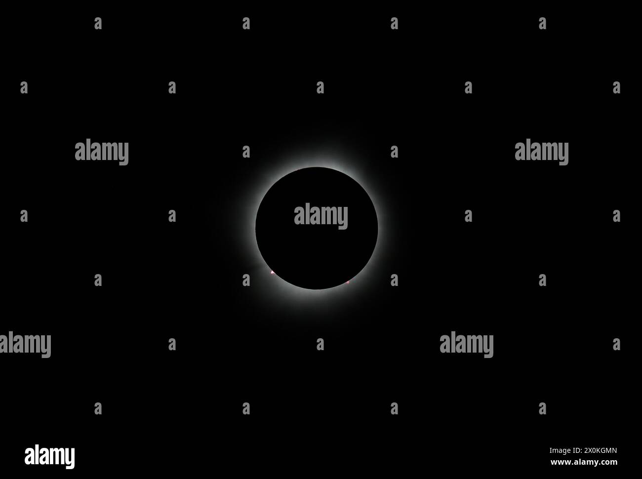 Total Solar Eclipse 2024 April 8 Stock Photo