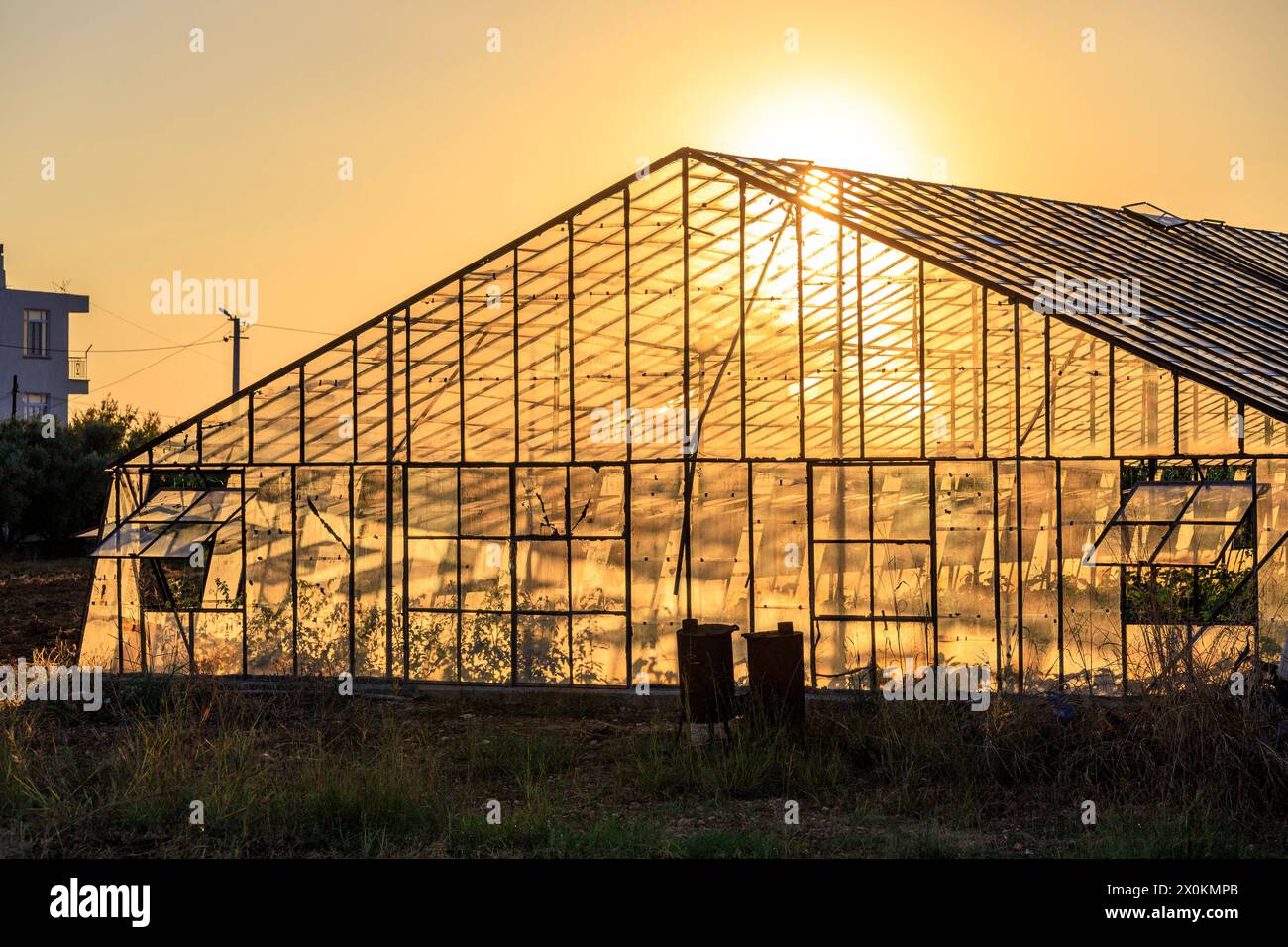 Greenhouse in southern Turkey. Stock Photo
