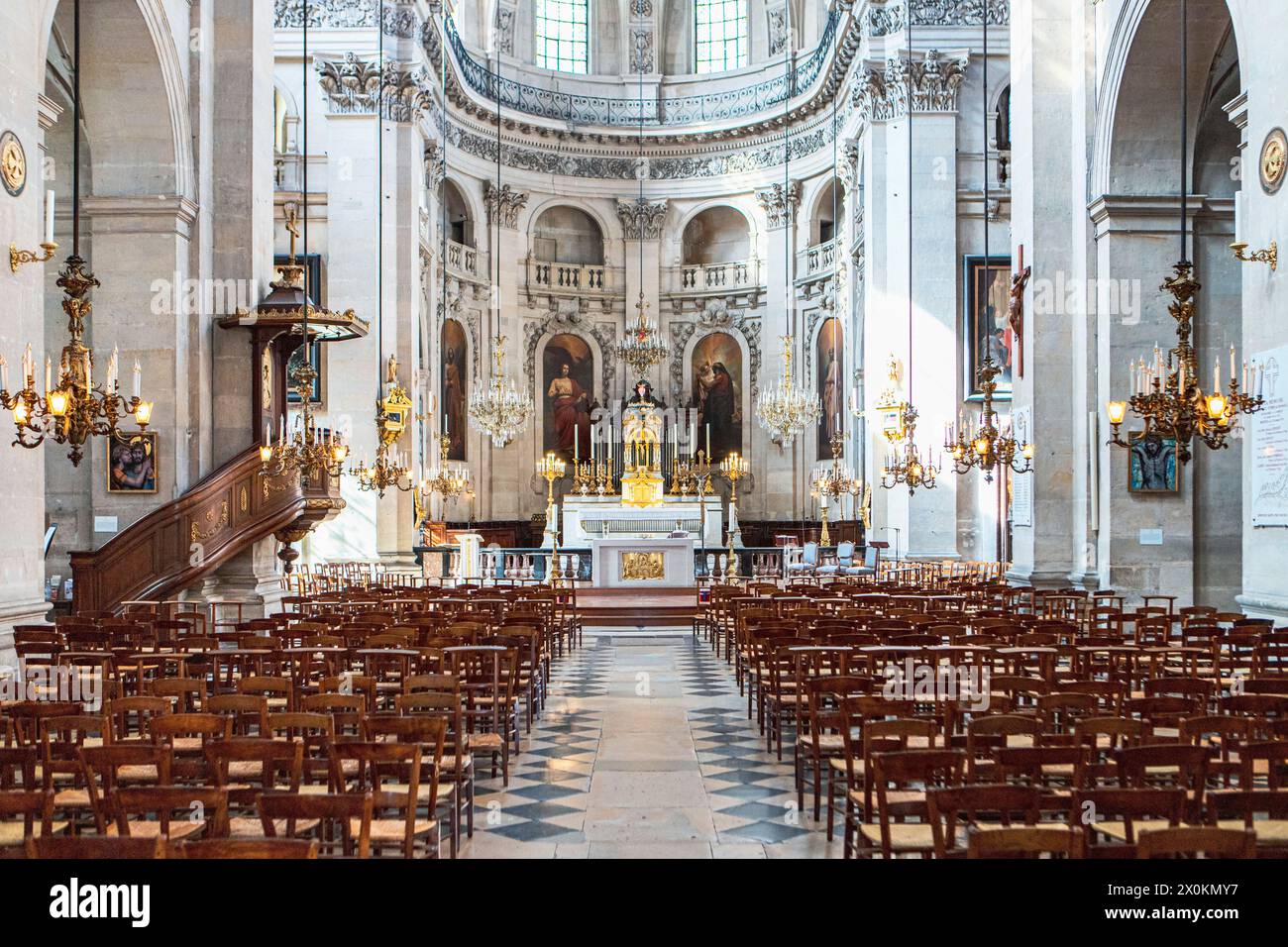 Roman Catholic Church of St-Paul-St-Louis Paris, France Stock Photo