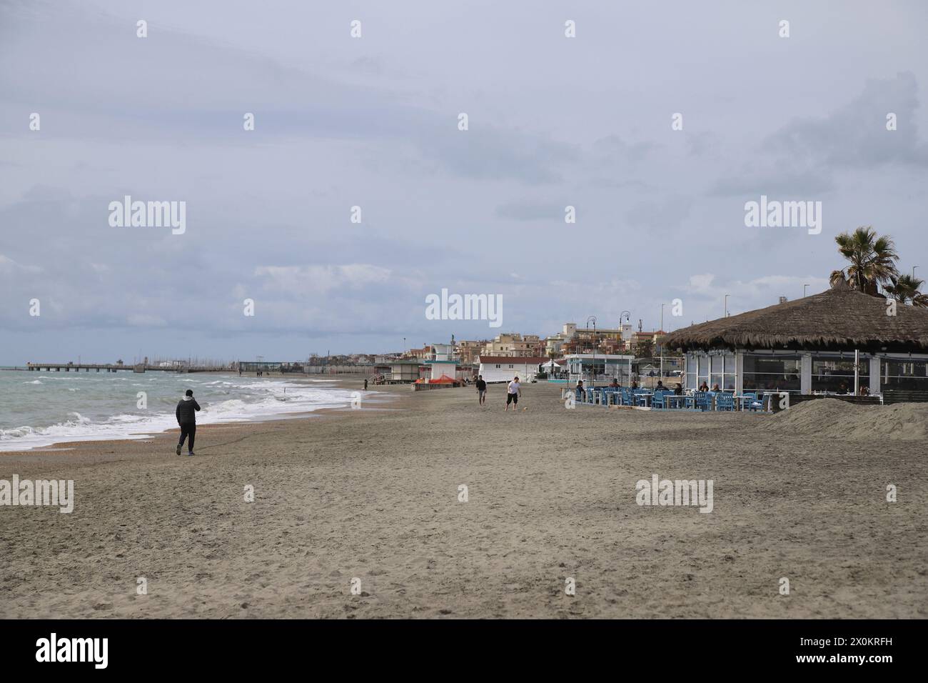 Italy Ostia, beach Stock Photo