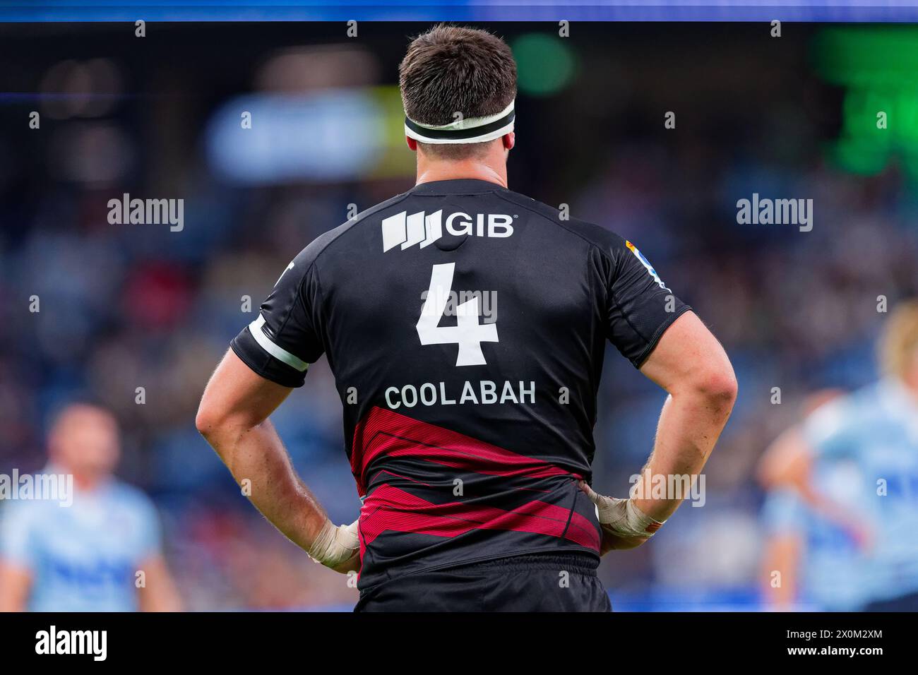 Sydney, Australia. 12th Apr, 2024. Quinten Strange of the Crusaders looks on during the Super Rugby Pacific 2024 Rd8 match between the Waratahs and the Crusaders at Allianz Stadium on April 12, 2024 in Sydney, Australia Credit: IOIO IMAGES/Alamy Live News Stock Photo
