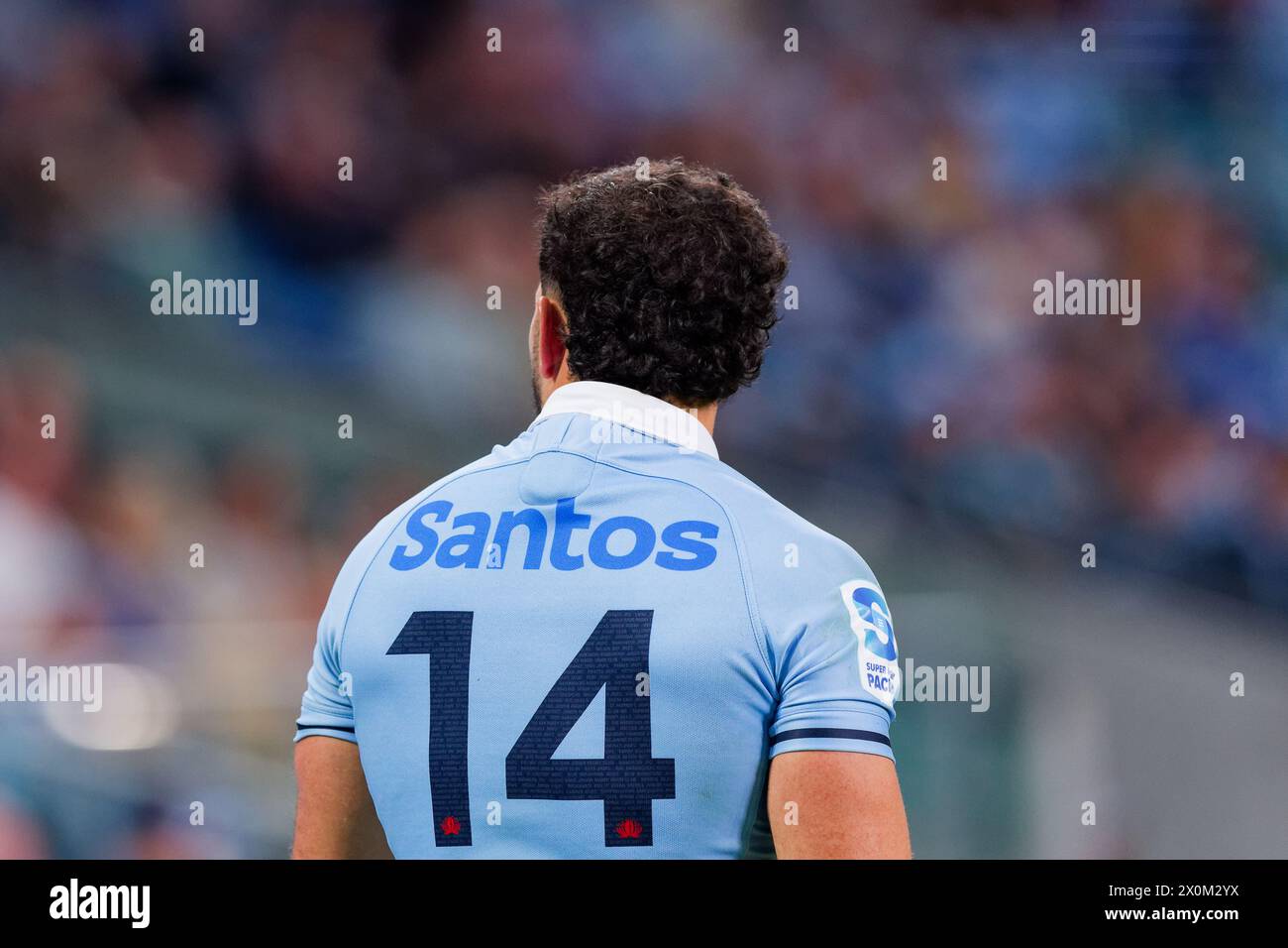 Sydney, Australia. 12th Apr, 2024. Triston Reilly of the Waratahs looks on during the Super Rugby Pacific 2024 Rd8 match between the Waratahs and the Crusaders at Allianz Stadium on April 12, 2024 in Sydney, Australia Credit: IOIO IMAGES/Alamy Live News Stock Photo
