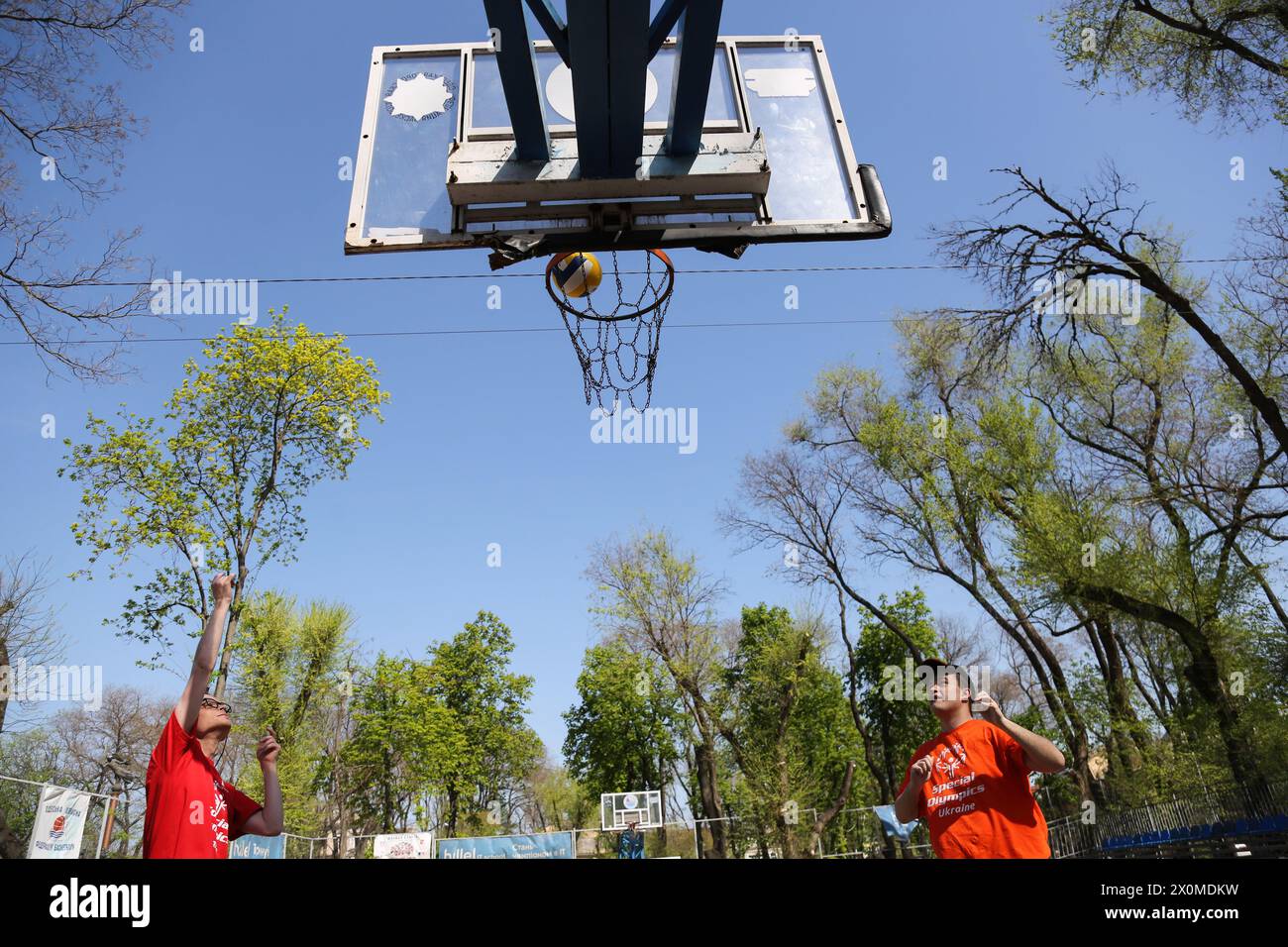 Young People With Special Needs Play Basketball At Starobazarny Square young-people-with-special-needs-play-basketball-at-starobazarny-square