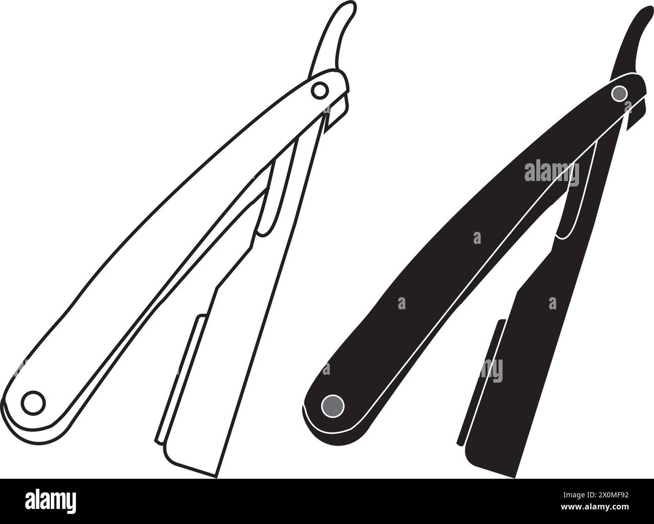 beard mustache penknife icon vector illustration simple design Stock Vector