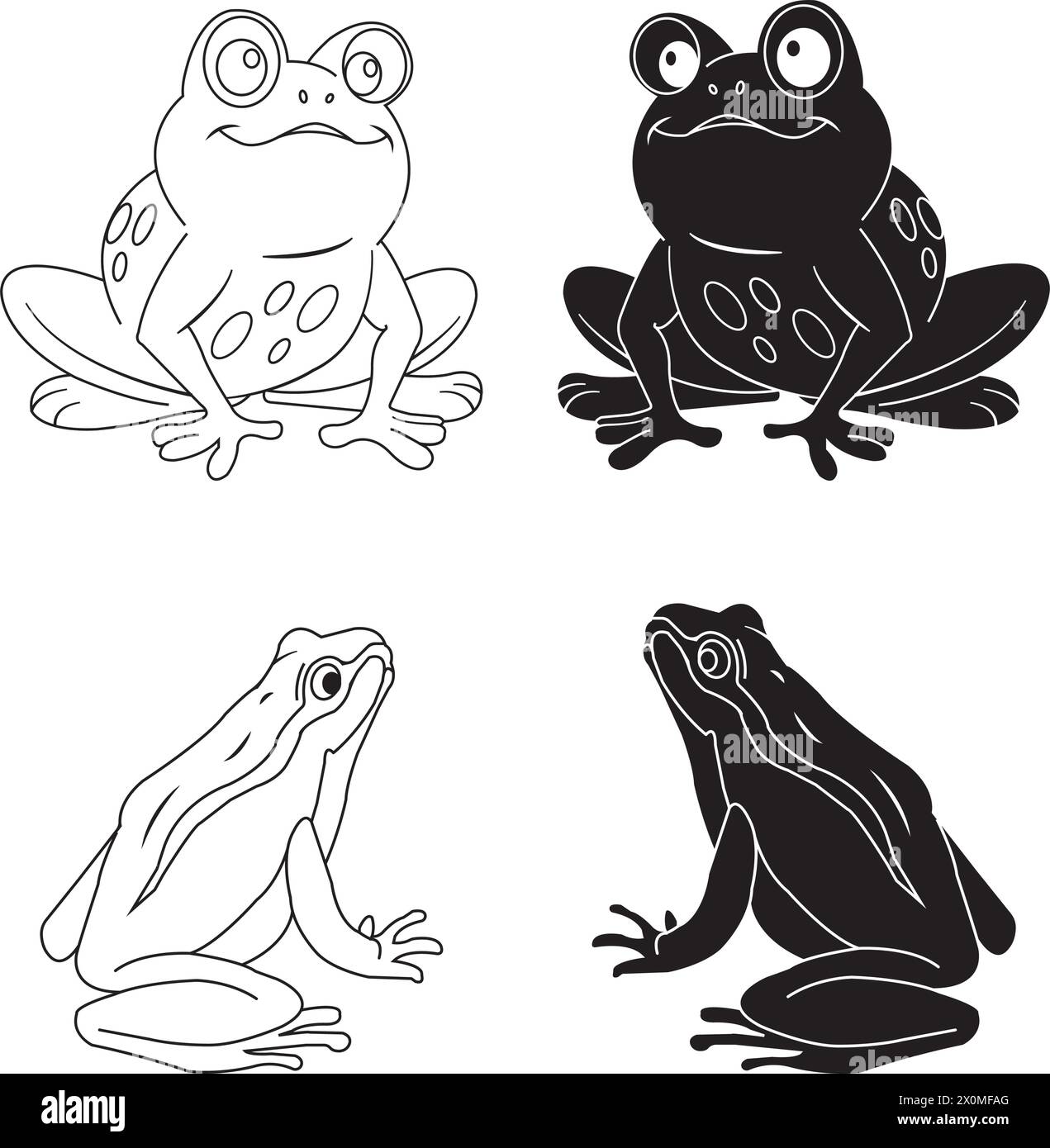 Frog icon vector illustration logo design template. Stock Vector