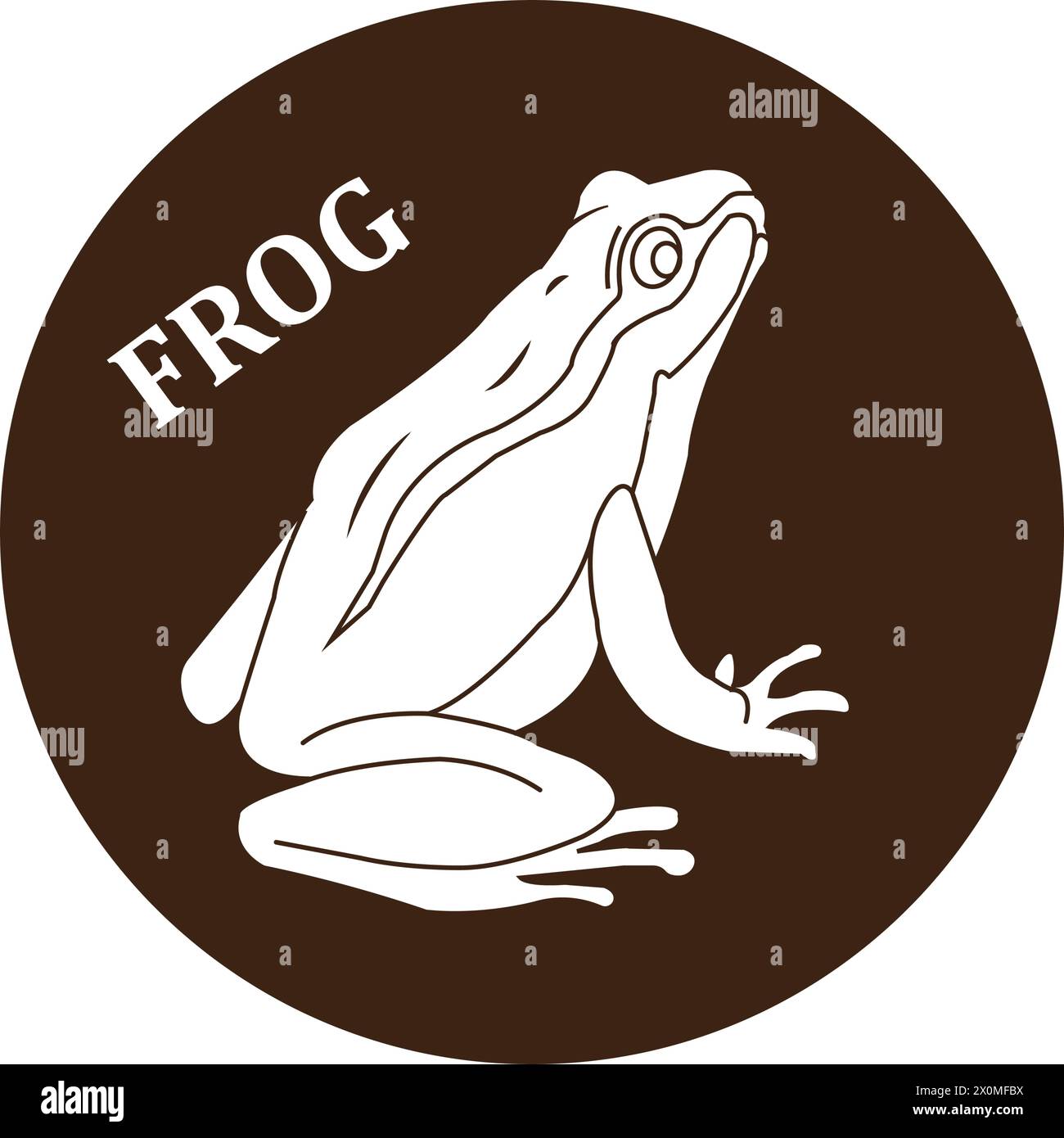 Frog icon vector illustration logo design template. Stock Vector