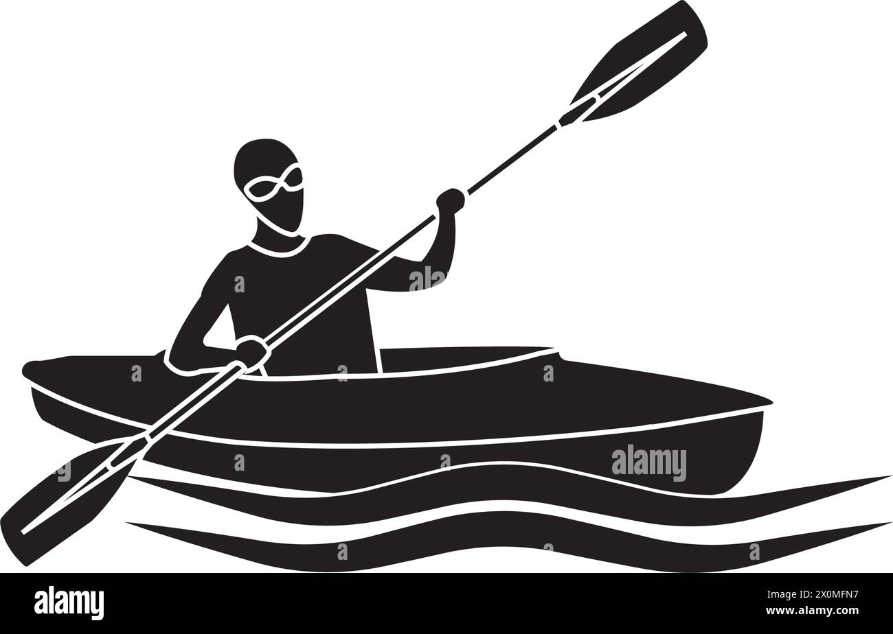 kayaking vector icon illustration symbol design Stock Vector Image ...